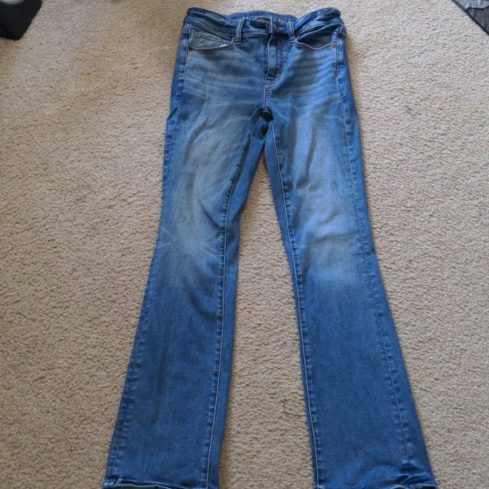 AE next level stretch hi-rise skinny kick jeans